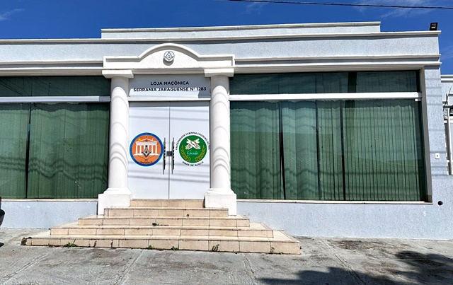 Nova fachada da Loja Maçônica Serrania Jaraguense